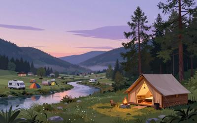 Illustrative header image for Camping and Glamping Sites