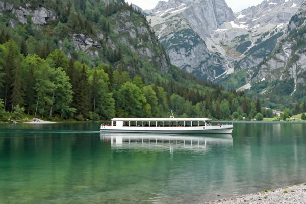 Boat ride across Lake Bohinj