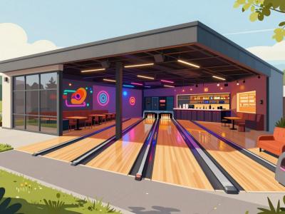 AI-generated illustration of Bowling City Lesce