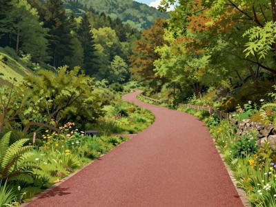 AI-generated illustration of Descent near Mislinja on the Štrekna Cycle Path