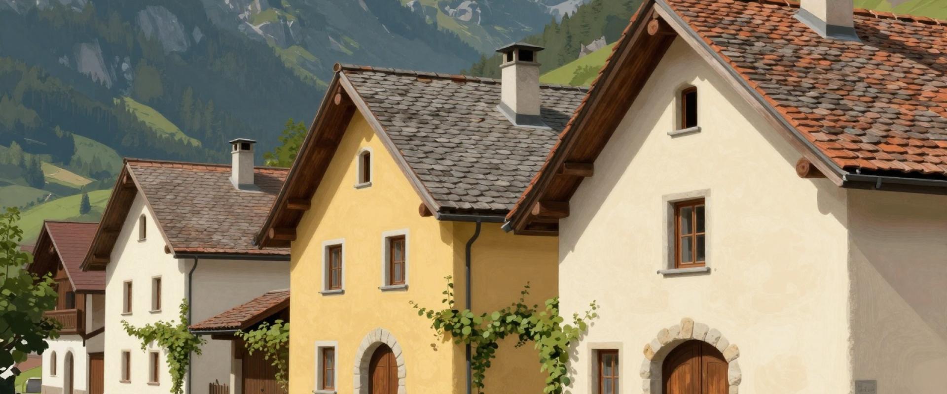 Historic Alpine architecture (including semi-circular doors on farmhouses)