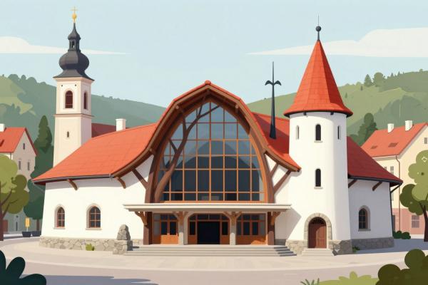 Lendava Cultural Center and St. Catherine's Church