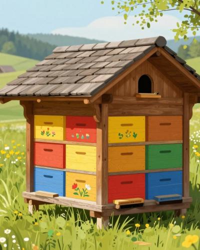 AI-generated illustration of Local Honey Producers in Bela Krajina, Slovenia