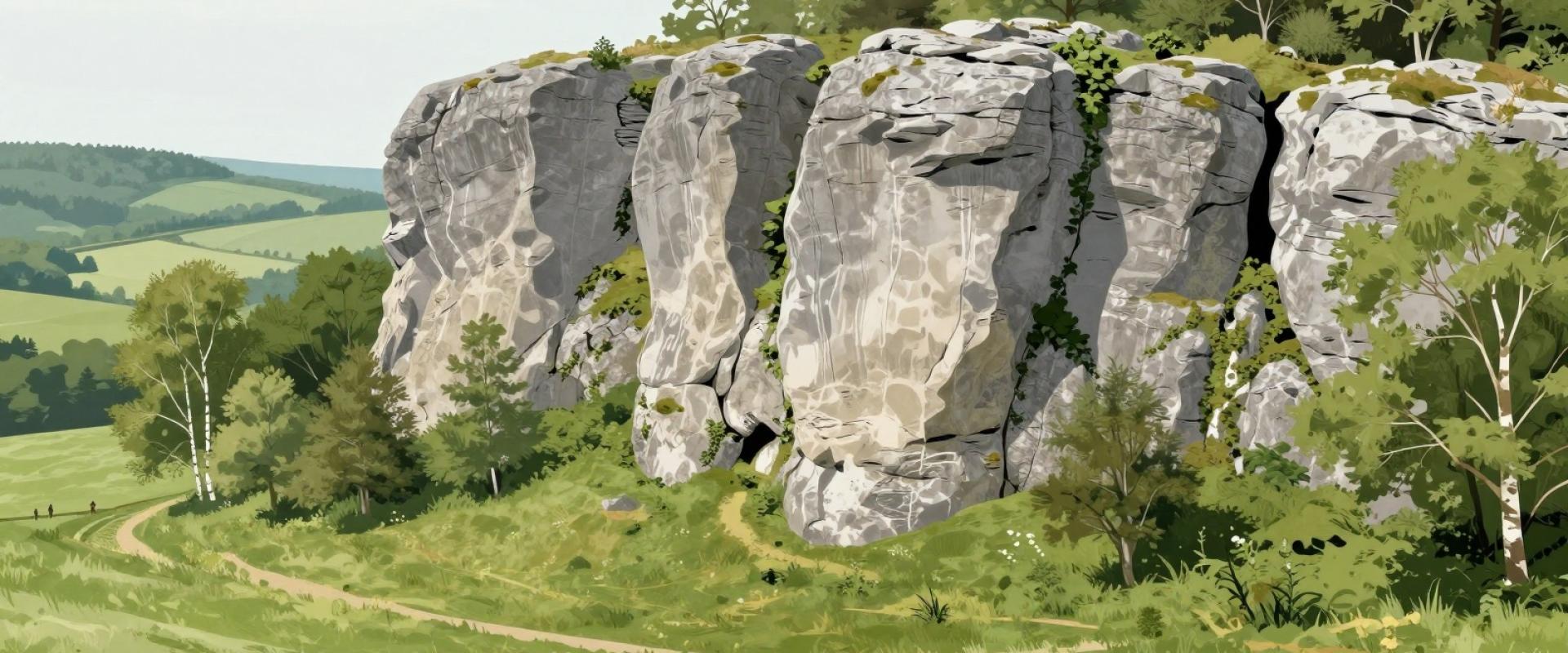 Natural climbing wall