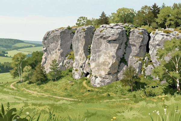Natural climbing wall