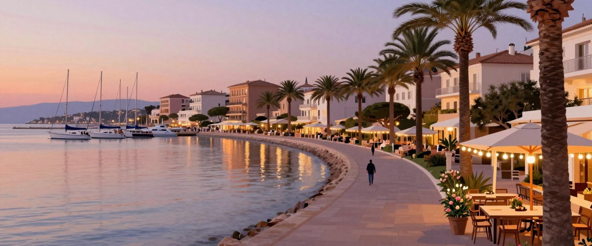 Nightlife along the promenade