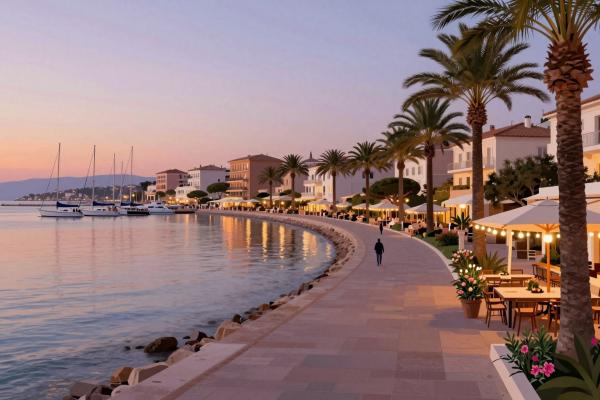 Nightlife along the promenade
