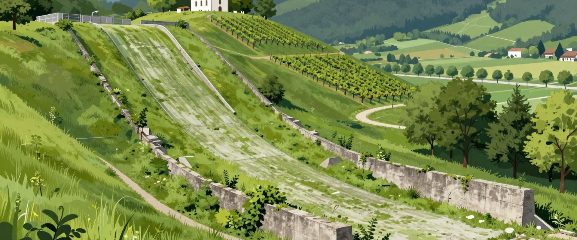 Remnants of the 60-meter ski jump (foundation remains)