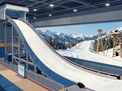 AI-generated illustration of Ski Jumping Simulators