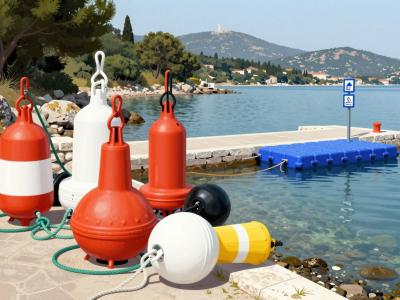 AI-generated illustration of Strunjan beaches