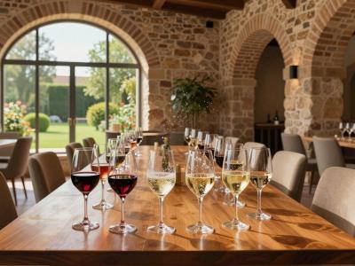 AI-generated illustration of Tasting Wines And Sparkling Wines In Gornja Radgona
