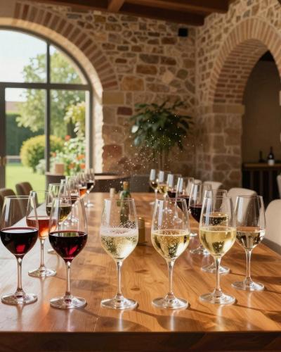 AI-generated illustration of Tasting Wines And Sparkling Wines In Gornja Radgona