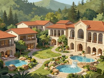 AI-generated illustration of Terme Olimia Resort