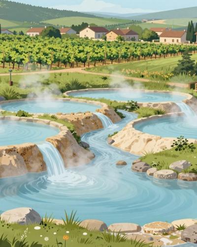AI-generated illustration of Thermal Springs in Prekmurje
