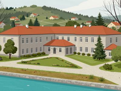AI-generated illustration of Thermana Laško Spa