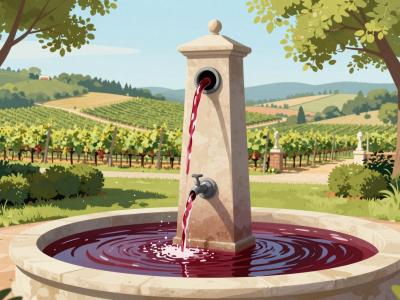 AI-generated illustration of Wine Fountain Vodole