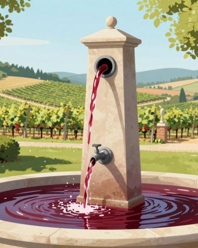 AI-generated illustration of Wine Fountain Vodole