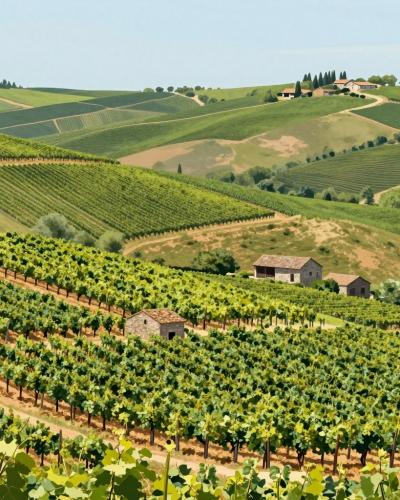 AI-generated illustration of Wine Routes of Jeruzalem