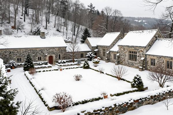 Winter Monastic Garden