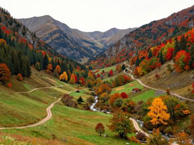 AI-generated illustration of Završnica Valley Hiking Trails