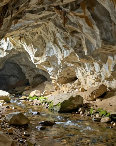 AI-generated illustration of Zelške Caves