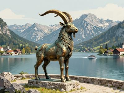 AI-generated illustration of Zlatorog