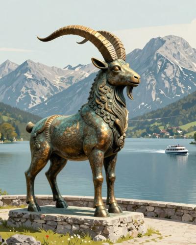 AI-generated illustration of Zlatorog
