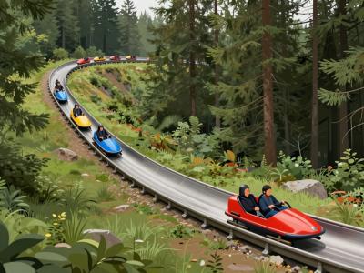 AI-generated illustration of Zlodej's Adrenaline Toboggan
