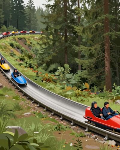 AI-generated illustration of Zlodej's Adrenaline Toboggan