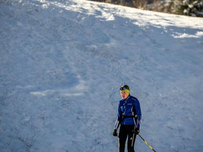 Enjoy winter sports with cross-country skiing in scenic Planica, Slovenia.
