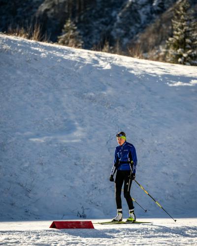Enjoy winter sports with cross-country skiing in scenic Planica, Slovenia.