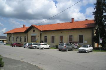 Brezice-train station-front view