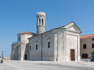 Piran Marije Zdravja sv Klementa lighthouse