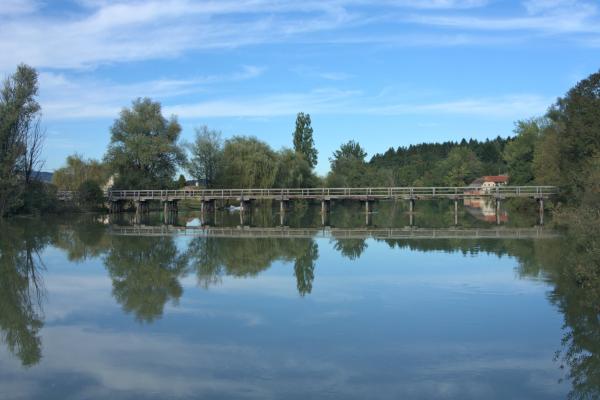 Wooden Bridge Over the Sušica Stream
