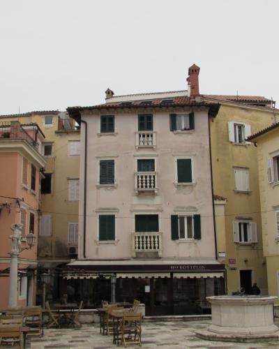 Piran, old pharmacy at the 1st of May Square