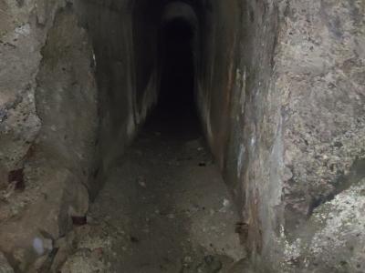 Mesarjev hrib, stairs to underground tunnels 02