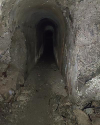 Mesarjev hrib, stairs to underground tunnels 02
