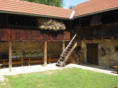 The traditional Šokčev dvor farmstead courtyard in Žuniči
