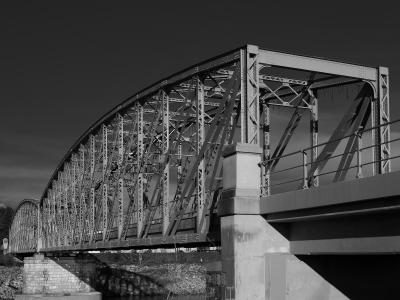 The old steel bridge over the Sava at Brežice