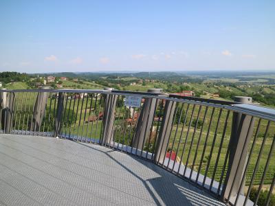 The viewing deck of the Vinarium tower above the Lendava hills
