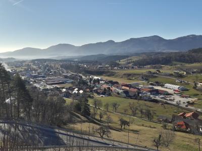 The spa town of Zreče below the Pohorje hills