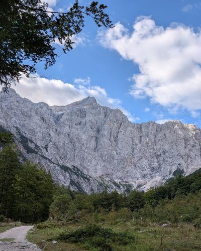 The north face of Triglav above the Vrata valley