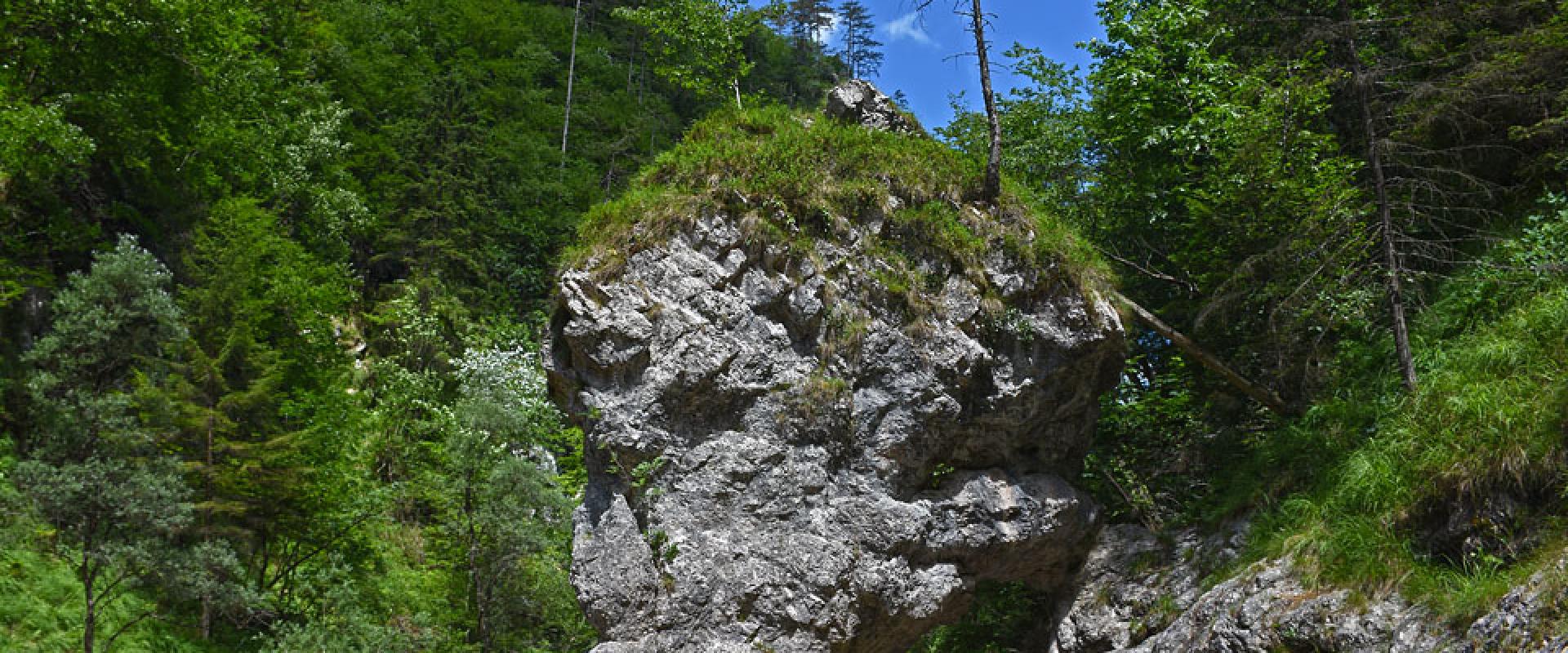 Unique rock formations (dolomite gravel stones with calcite veins, colorful round stones with mineral inclusions)