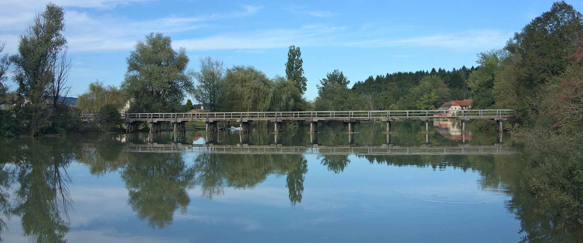 Wooden Bridge Over the Sušica Stream