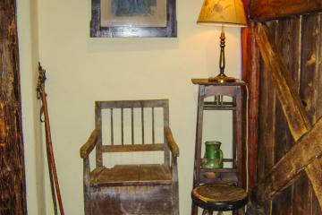 Folk art objects in a traditional Slovenian restaurant