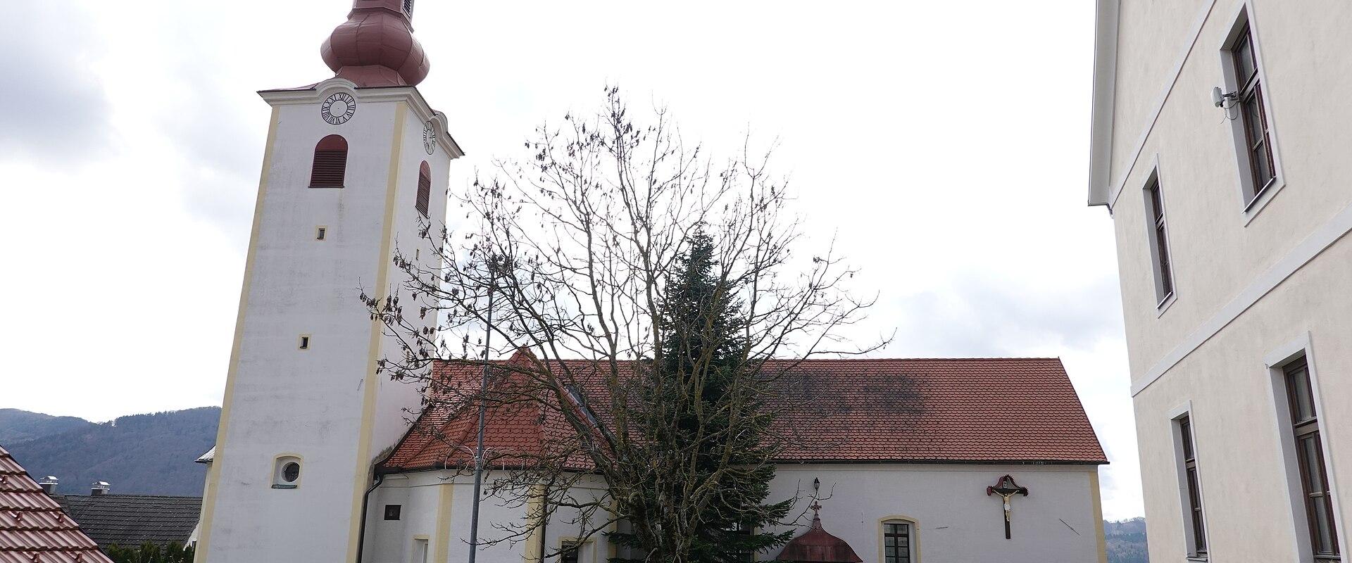 St. Margaret's Parish Church with its onion-domed bell tower in Planina pri Sevnici