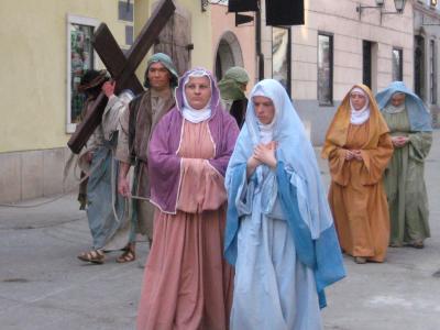 Costumed performers in the Škofja Loka Passion Play