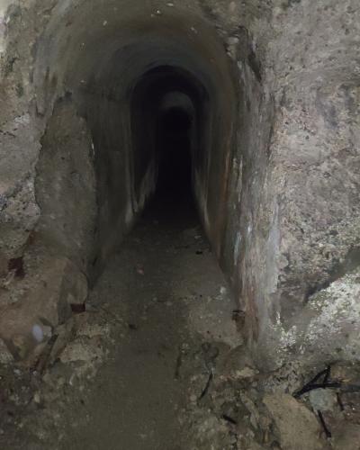 Mesarjev hrib, stairs to underground tunnels 02