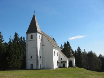 The pilgrimage church of Sveti Areh on Pohorje