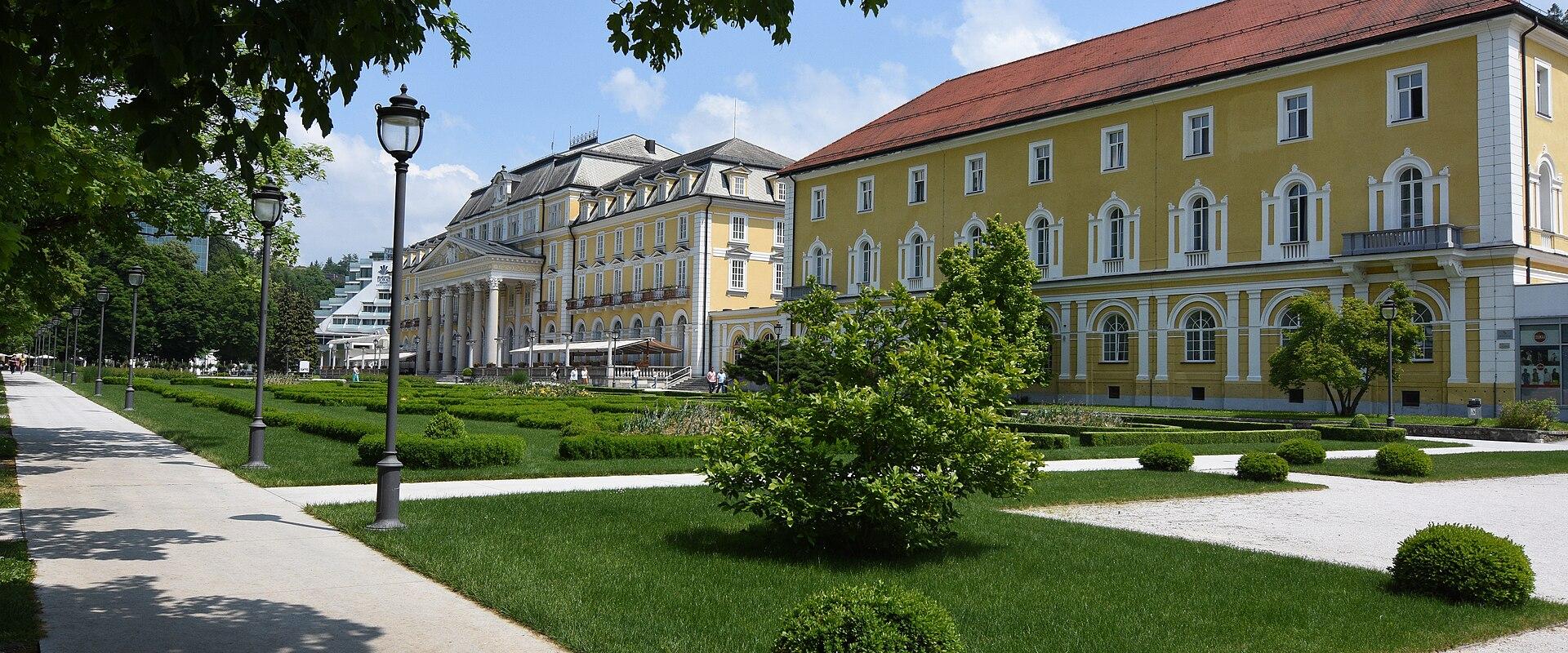 The spa park and Grand Hotel in Rogaška Slatina